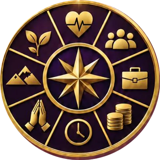 The True Wealth Wheel medallion from the cover of Rich Beyond Belief